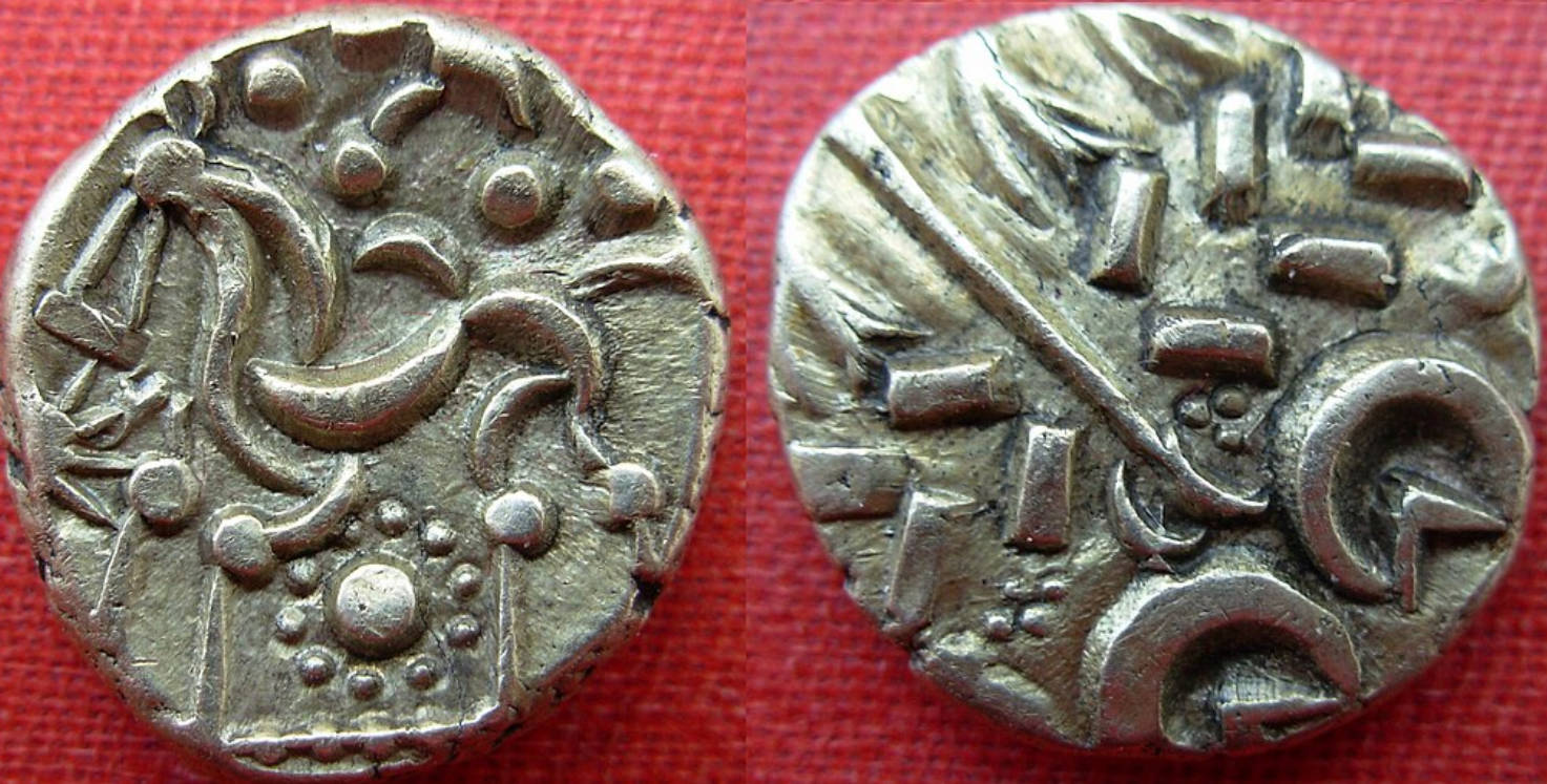 Британский статер (Электрум ) из кориелтаувы (ca.50 до н. э.)